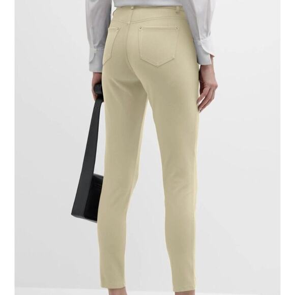 Lafayette 148 New York Stretch Mercer Ankle Slim Pant, Tan size 14 - Picture 2 of 6